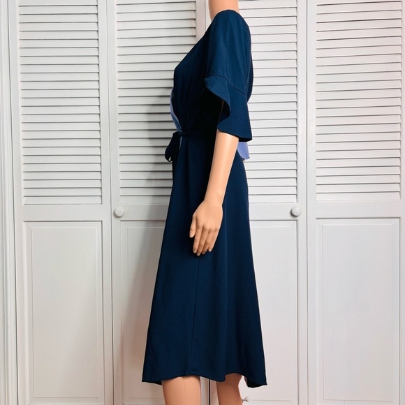 HUTCH Colorblock Wrap Dress Size Medium - Picture 6 of 11